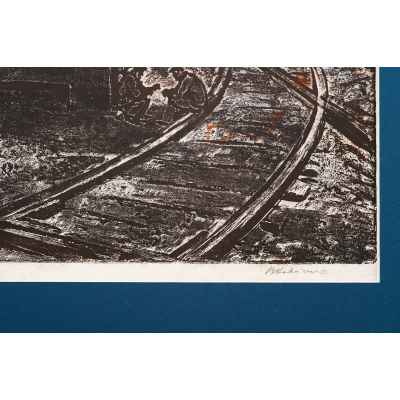 Новиченко В. А. офорт В мартене 1966 г. 49,5x68,5 см.  1966