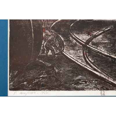 Новиченко В. А. офорт В мартене 1966 г. 49,5x68,5 см.  1966