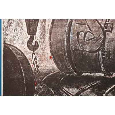 Новиченко В. А. офорт В мартене 1966 г. 49,5x68,5 см.  1966