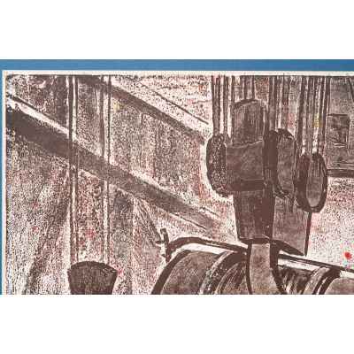 Новиченко В. А. офорт В мартене 1966 г. 49,5x68,5 см.  1966