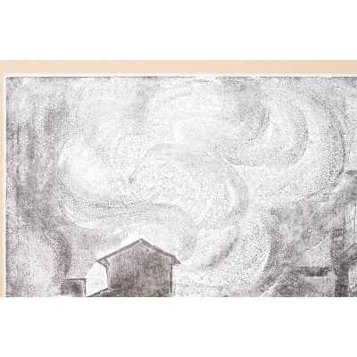 Новиченко В. А. офорт Ремонтники 1966 г. 55,5x68,5 см.  1966