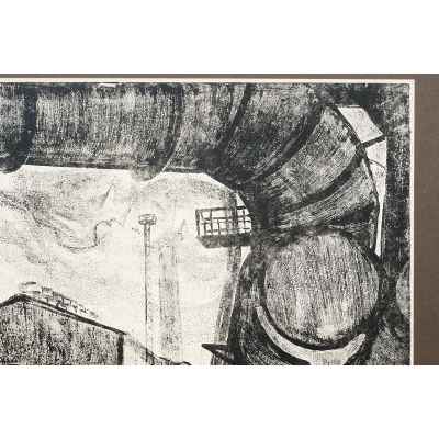 Новиченко В. А. офорт Дорога на Шихтовый сер. 1960х гг. 50,7x69,5 см.  середина 1960-х гг