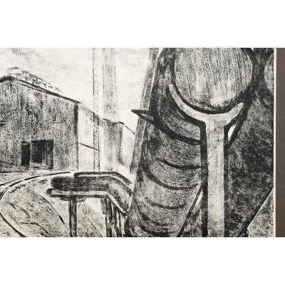 Новиченко В. А. офорт Дорога на Шихтовый сер. 1960х гг. 50,7x69,5 см.  середина 1960-х гг