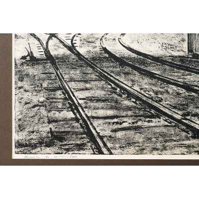 Новиченко В. А. офорт Дорога на Шихтовый сер. 1960х гг. 50,7x69,5 см.  середина 1960-х гг