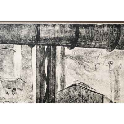 Новиченко В. А. офорт Дорога на Шихтовый сер. 1960х гг. 50,7x69,5 см.  середина 1960-х гг