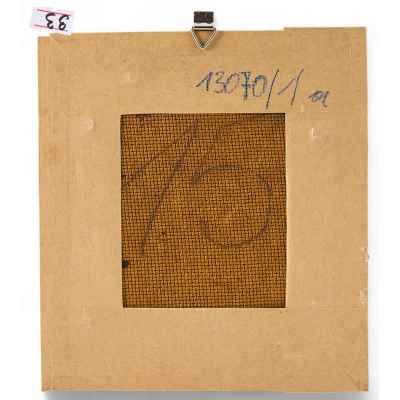 Н/Х натюрморт Тюльпаны двп масло Европа втор. пол. ХХ в. 14,5х12,5 см.  Середина XX века