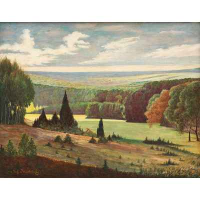 Панорамный немецкий пейзаж  1920-1930 гг