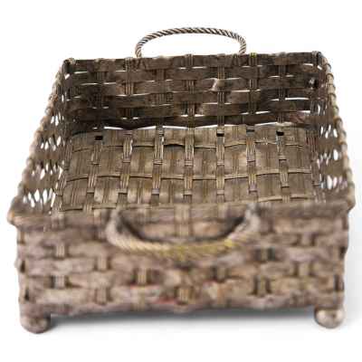 Корзинка латунь, серебрение WMF Вюртембергский мет. зав. кон. XIX - нач. ХХ в. 38х18х8 см. Вюртембергский металлический завод конец XIX начало XX вв