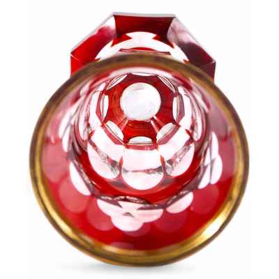 Рубиновый бокал из цветного стекла Богемия XX век