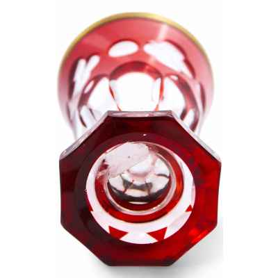 Рубиновый бокал из цветного стекла Богемия XX век