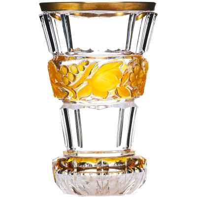 Стакан «Ранфбехер» с жёлтыми цветами Богемия XX век