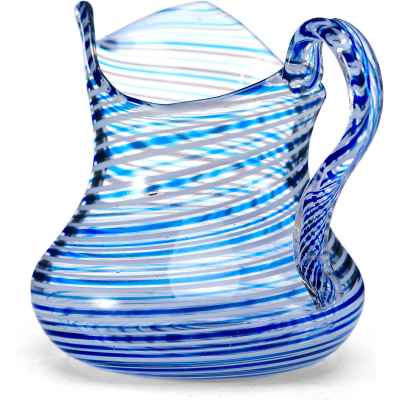 Сливочник синий Муранское стекло пер. пол. ХХ в. Н-7,7 см. Европа 1-я половина XX века