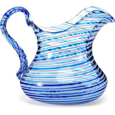 Сливочник синий Муранское стекло пер. пол. ХХ в. Н-7,7 см. Европа 1-я половина XX века