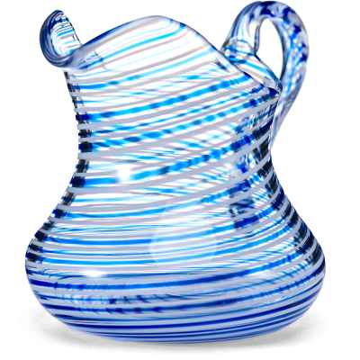 Сливочник синий Муранское стекло пер. пол. ХХ в. Н-7,7 см. Европа 1-я половина XX века