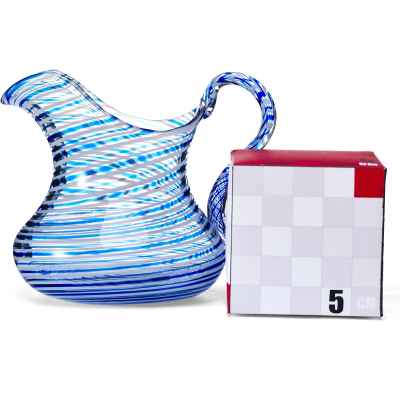 Сливочник синий Муранское стекло пер. пол. ХХ в. Н-7,7 см. Европа 1-я половина XX века