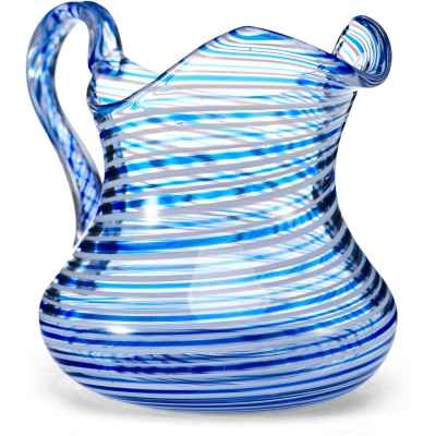 Сливочник синий Муранское стекло пер. пол. ХХ в. Н-7,7 см. Европа 1-я половина XX века