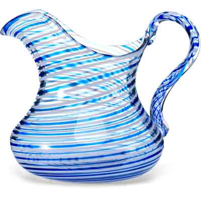 Сливочник синий Муранское стекло пер. пол. ХХ в. Н-7,7 см. Европа 1-я половина XX века