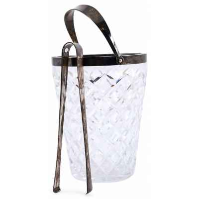 Ведерко для льда серебрение, хрусталь, Европа пер. пол. ХХ в. Н-14,8 см. Западная Европа первая половина XX века