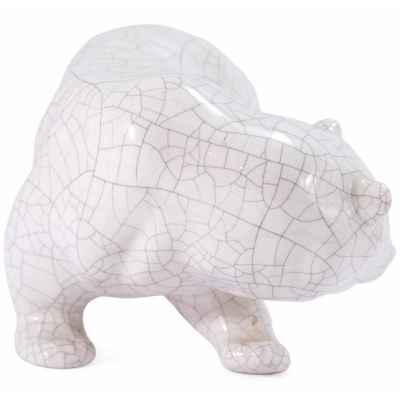 Скульптура Медведь фаянс, Керамос (Keramos) Австрия сер. ХХ в. Н-12 см. Австрия 1930 гг