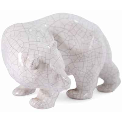 Скульптура Медведь фаянс, Керамос (Keramos) Австрия сер. ХХ в. Н-12 см. Австрия 1930 гг