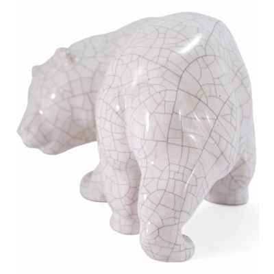 Скульптура Медведь фаянс, Керамос (Keramos) Австрия сер. ХХ в. Н-12 см. Австрия 1930 гг