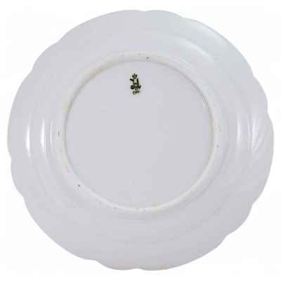 Тарелка из Дворцового сервиза времен Императора Николая II. 20,8см Санкт-Петербург Изготовитель: Императорский фарфоровый завод 1900