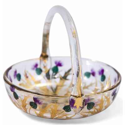 Конфетница цветки чертополоха модерн Богемия / Лотарингия нач. ХХ в. 10x11 см. Богемия Начало XX века