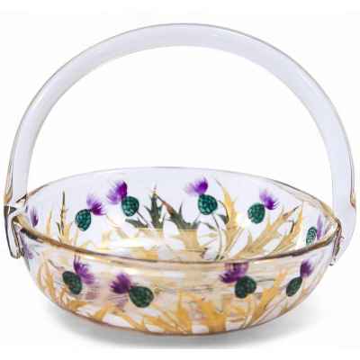 Конфетница цветки чертополоха модерн Богемия / Лотарингия нач. ХХ в. 10x11 см. Богемия Начало XX века