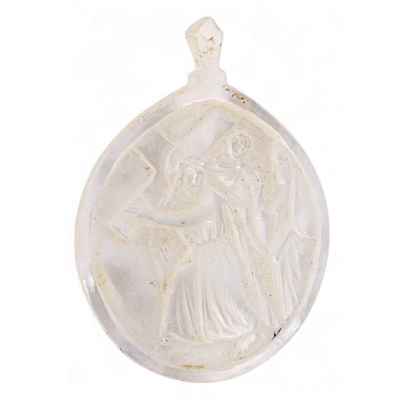 Паломническая иконка Несение Креста Вифлеем перламутр кон. XIX - нач. ХХ в. Святая земля. Вифлеем конец XIX начало XX вв