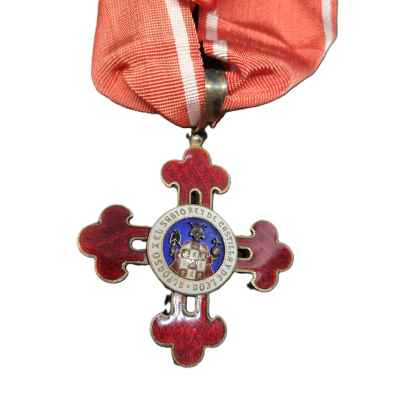 Командорский знак ордена Альфонсо X Мудрого серебро, эмали, Испания 1939-75 гг. Испания 1939 -1975 гг