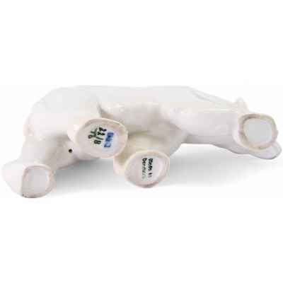 Скульптура Белый медведь фарфор, Бинг и Грендаль (Bing & Grondahl) Дания 1970-83 гг. 13х6 см. Копенгаген, Дания 1970-1983 гг