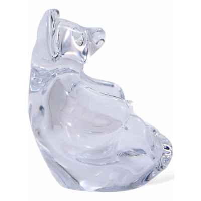 Подставка под сигару Мишка стекло, авт. Auguste Houillon, Art Vannes Франция 1950-76 гг. Н-12,2 см. Франция 1950- 1976гг.