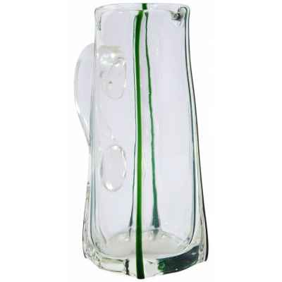 Кувшин из бесцветного стекла Богемия пер. чет. ХХ в. Н-15 см. Богемия первая четверть ХХ века