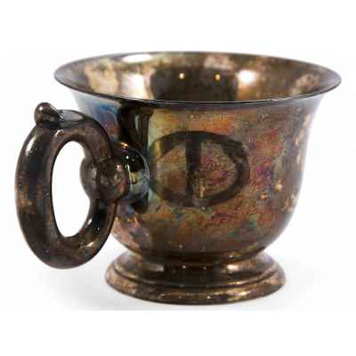 Чашка серебрение альпака, серебрение, Sandrix Словакия 7,9x14,2 см. Изготовитель: Sandrix Место изготовления: Дольна Хамре, Словакия Первая четверть XX века