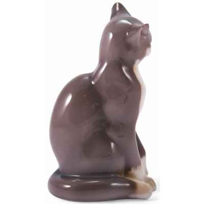 Скульптура Кот умывается большой фарфор, Bing & Grondahl Дания 1970-83 гг. H-18,8 см. Копенгаген, Дания 1970-1983 гг