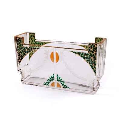 Ваза трапеция Богемия конец XIX — начало XX вв