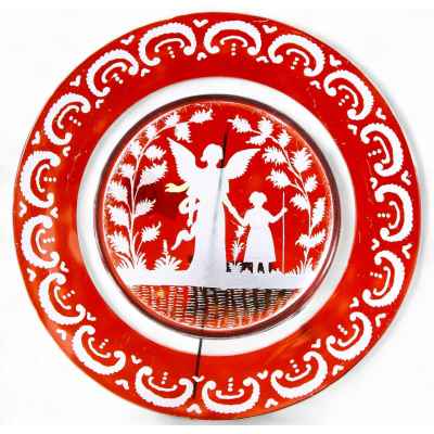 Декоративная тарелка «В день ангела» Германия Конец XIX века