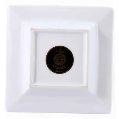 Квадратный лоток Барокко фарфор, Розенталь (Rosenthal х Versace) Германия L-13,2 см. Розенталь-Версаче. Розенталь, Германия после 1993 г