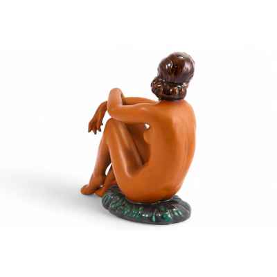 Скульптура Обнаженная керамика, Wiener Keramik Австрия (?) Н-21,5 см. Винер Керамик (?), Австрия 1920-1930 гг