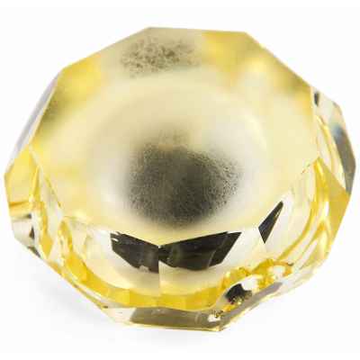 Пепельница из жёлтого стекла Богемия 1930 гг