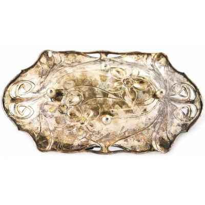 Сухарница овальной формы Российская империя (Польша), фабрика Плевкевича (?) к. XIX- н. XX вв