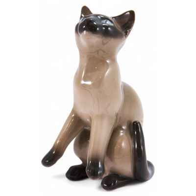 Скульптура Сиамский кот на задних лапах фарфор, Bing & Grondahl Дания 1970-83 гг. H-13,9 см. Копенгаген. Дания 1970-1983 гг