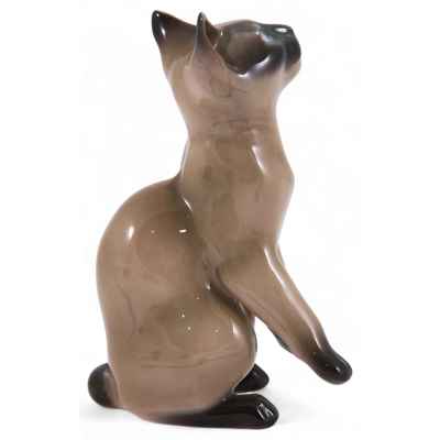 Скульптура Сиамский кот на задних лапах фарфор, Bing & Grondahl Дания 1970-83 гг. H-13,9 см. Копенгаген. Дания 1970-1983 гг