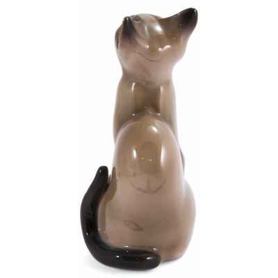 Скульптура Сиамский кот на задних лапах фарфор, Bing & Grondahl Дания 1970-83 гг. H-13,9 см. Копенгаген. Дания 1970-1983 гг