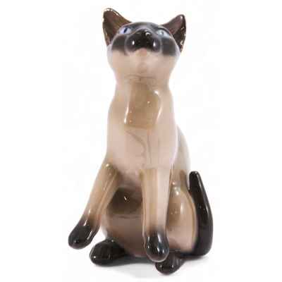 Скульптура Сиамский кот на задних лапах фарфор, Bing & Grondahl Дания 1970-83 гг. H-13,9 см. Копенгаген. Дания 1970-1983 гг
