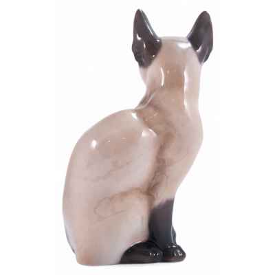 Скульптура Сиамская кошка фарфор, Royal Copenhagen Копенгаген, Дания H-19 см. Копенгаген, Дания 1999-2004 гг