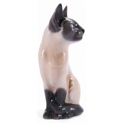 Скульптура Сиамская кошка фарфор, Royal Copenhagen Копенгаген, Дания H-19 см. Копенгаген, Дания 1999-2004 гг