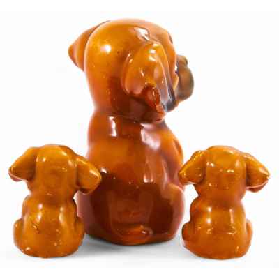 Скульптурная группа Щенки керамика, Европа кон. ХХ в. H-12,5 и 5,8 см Европа ХХ век