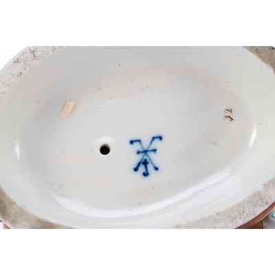 Скульптурная группа Дровосек и крестьянка фарфор Н-14,2 см. Германия. Начало XX века