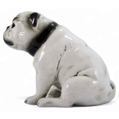 Скульптура Французский бульдог фарфор, Wagner & Apel Германия кон. ХХ в. Н-15 см. Вагнер и Апель, Германия 1990 гг